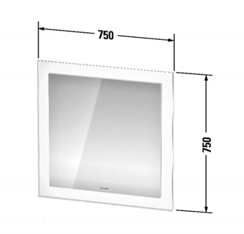 Duravit White Tulip Зеркало с подсветкой L750*H750*P50мм, синхронизация с приложением, подогрев WT706100000