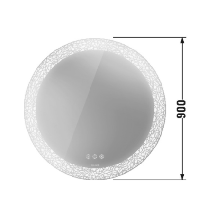 Duravit Happy D.2 Зеркало с подсветкой L900*P55мм, декор подсветки organic HP7486G0000