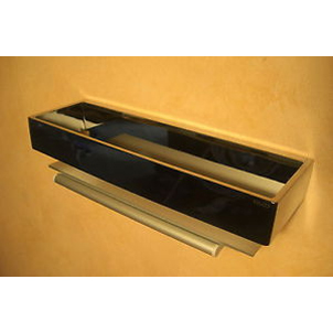 Полка (корзинка) подвесная для ванной комнаты KEUCO EDITION 11 11159 130000 со встроенным стеклоочистителем, чёрный шлифованный хром